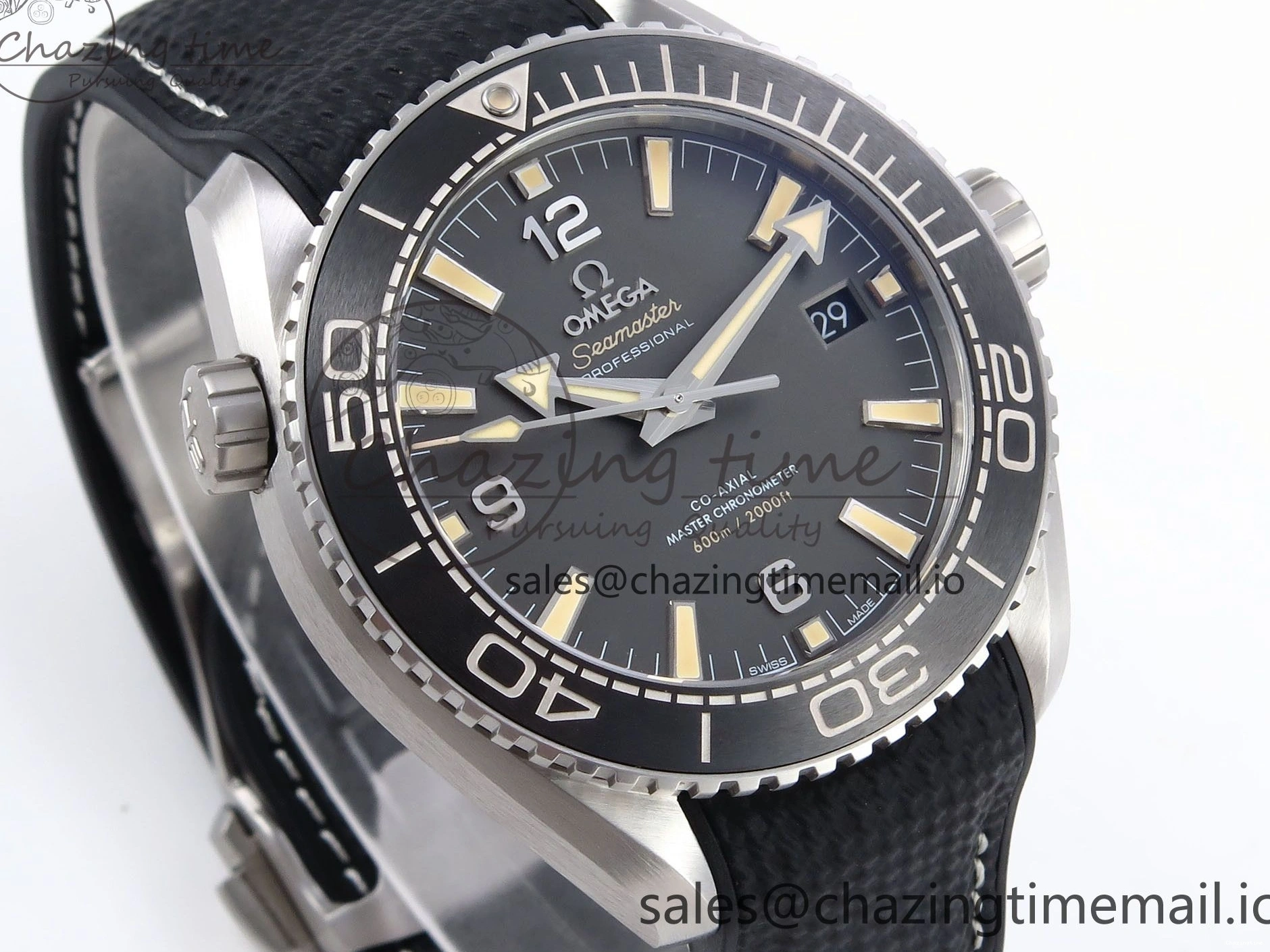 0522 AllSeason Planet Ocean 43.5mm SS VSF 1:1 Best Edition Gray Bezel Gray Dial on Black Rubber Strap A8900 Super Clone 7712